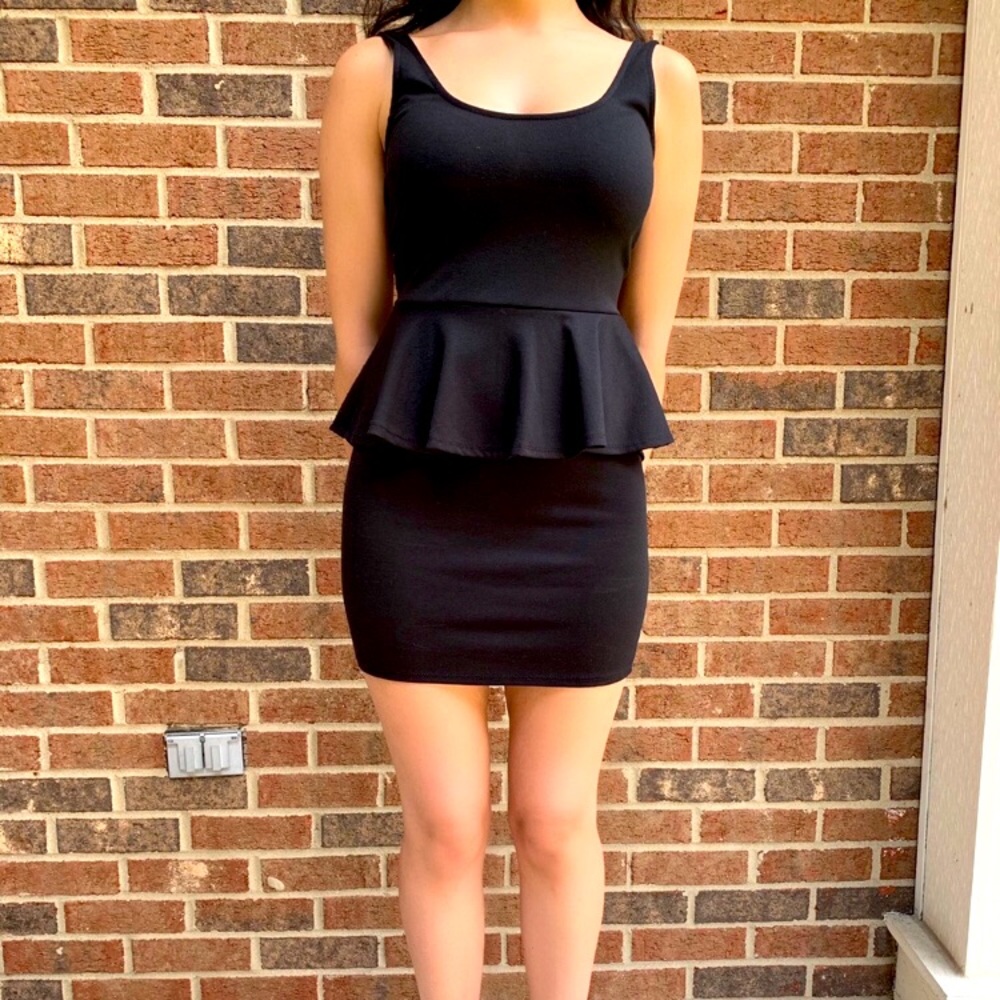 Peplum mini dress